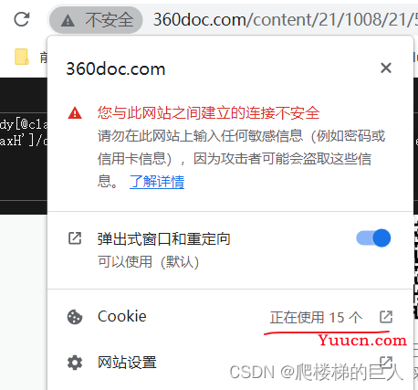Chrome浏览器中清除特定网站的Cookie数据