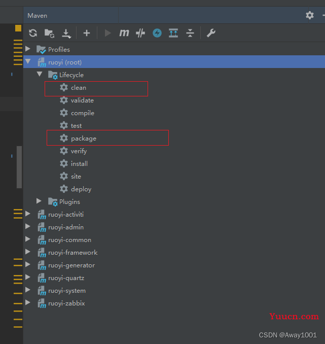 若依框架（前后端分离）打war包部署到linux