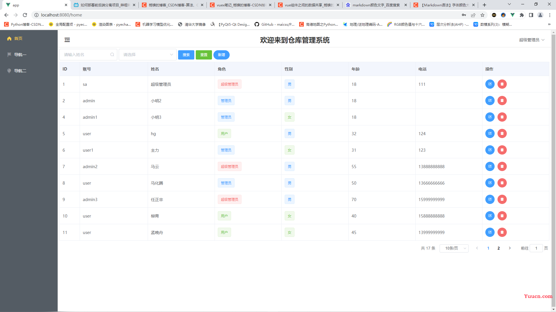 vue+node+mysql全栈项目完整记录