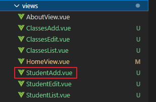 Vue项目：学生管理系统