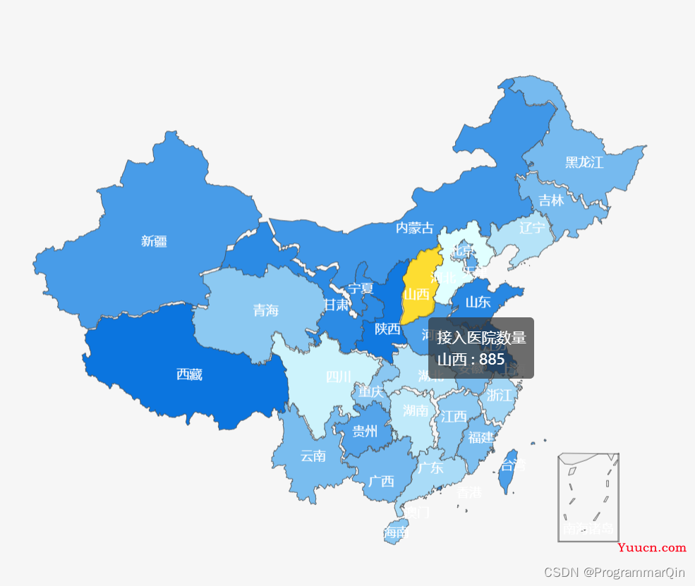 echarts省市区id（区域编码）实现地图下钻点击（data赋值自定义属性值，geojson信息获取）