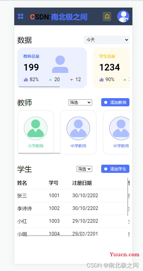 【前端代码实例】使用HTML5+CSS3+JavaScript制作一个响应式的后台管理系统~带侧边导航栏仪表盘功能