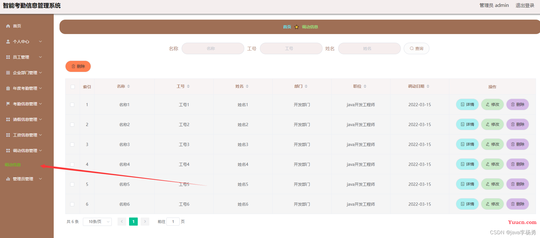 基于Java+Springmvc+vue+element员工信息管理系统详细设计