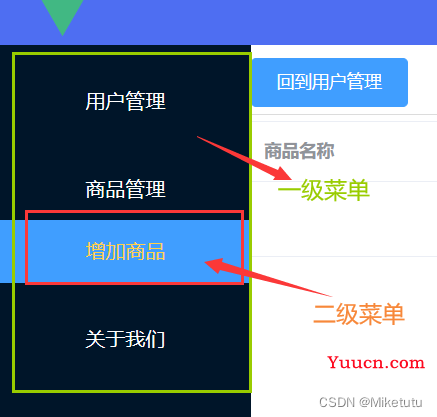 Vue中二级菜单的实现