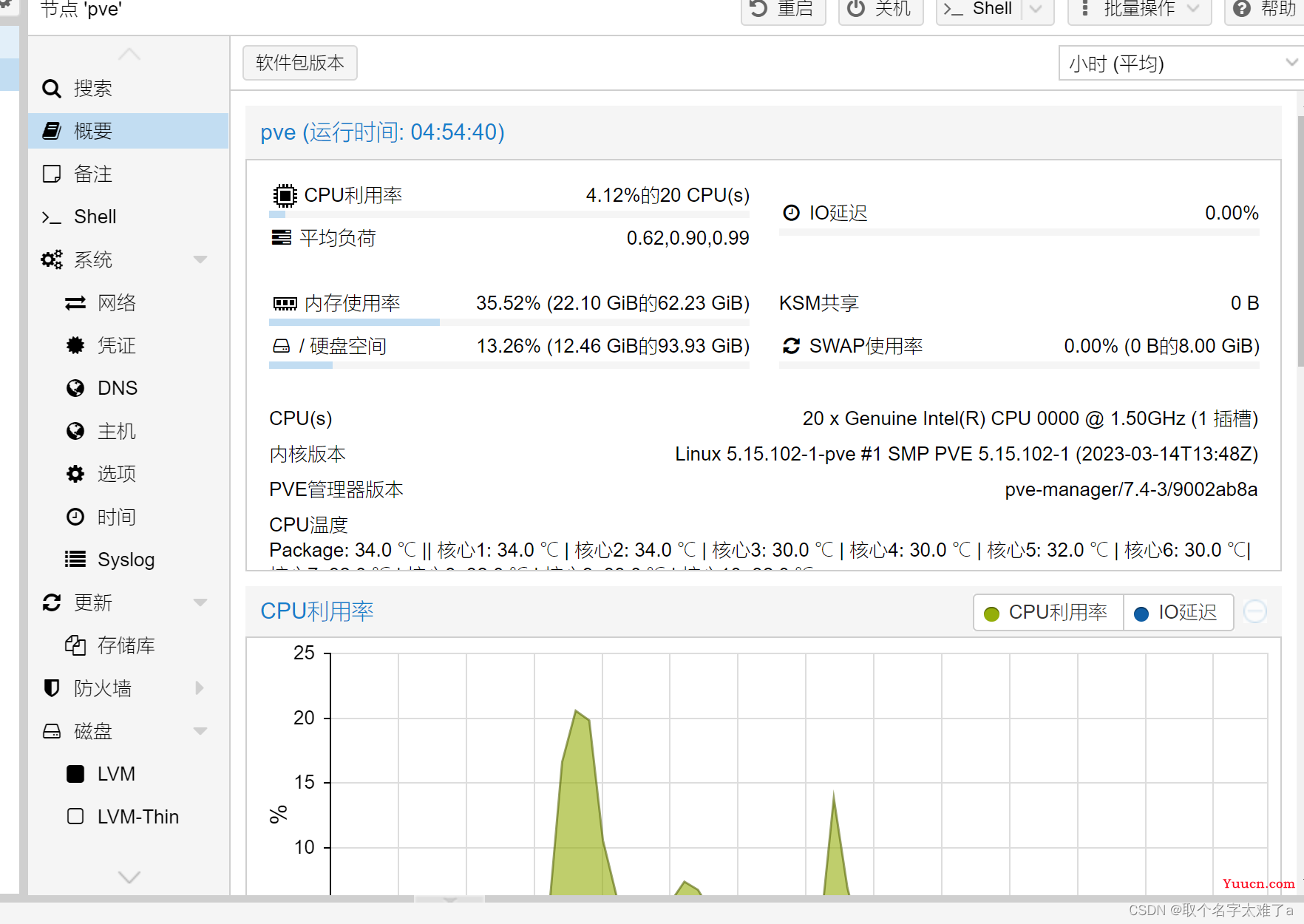 Proxmox ve(PVE) 显示CPU和硬盘温度、UPS信息