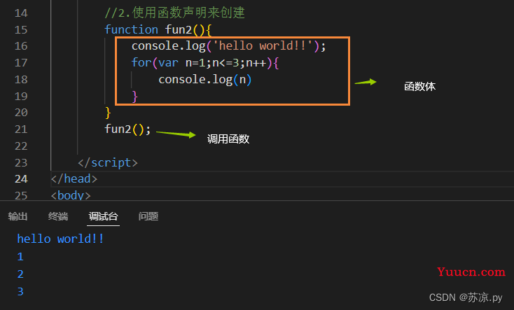 web前端-JavaScript中的函数（创建，参数，返回值，方法，函数作用域，立即执行函数）