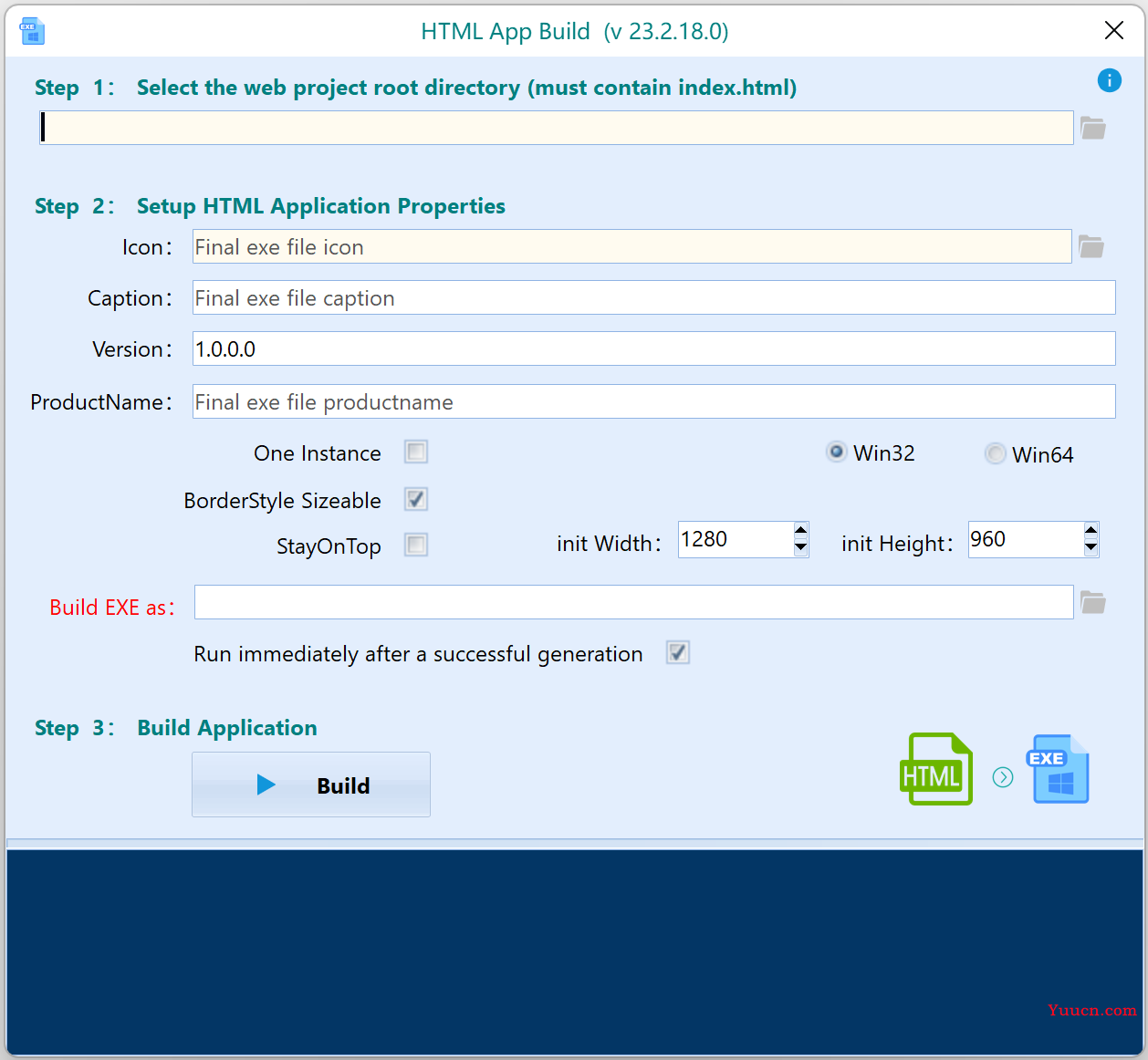 HTML转EXE工具(HTML App Build)最新版 HTML转EXE工具(HTML App Build)最新版