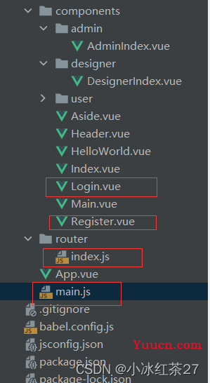 springboot+vue+elementsUI 实现分角色注册登录界面