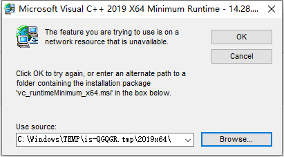 vc_runtimeMinimum_x64.msi 找不到的解决方法